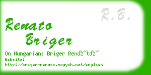 renato briger business card